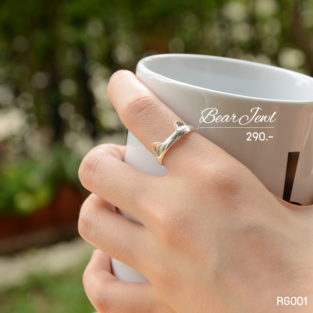 แหวนเงินแมวเหมียว Silver ring bearjewl แหวนเงินแมวเหมียว Silver ring bearjewl