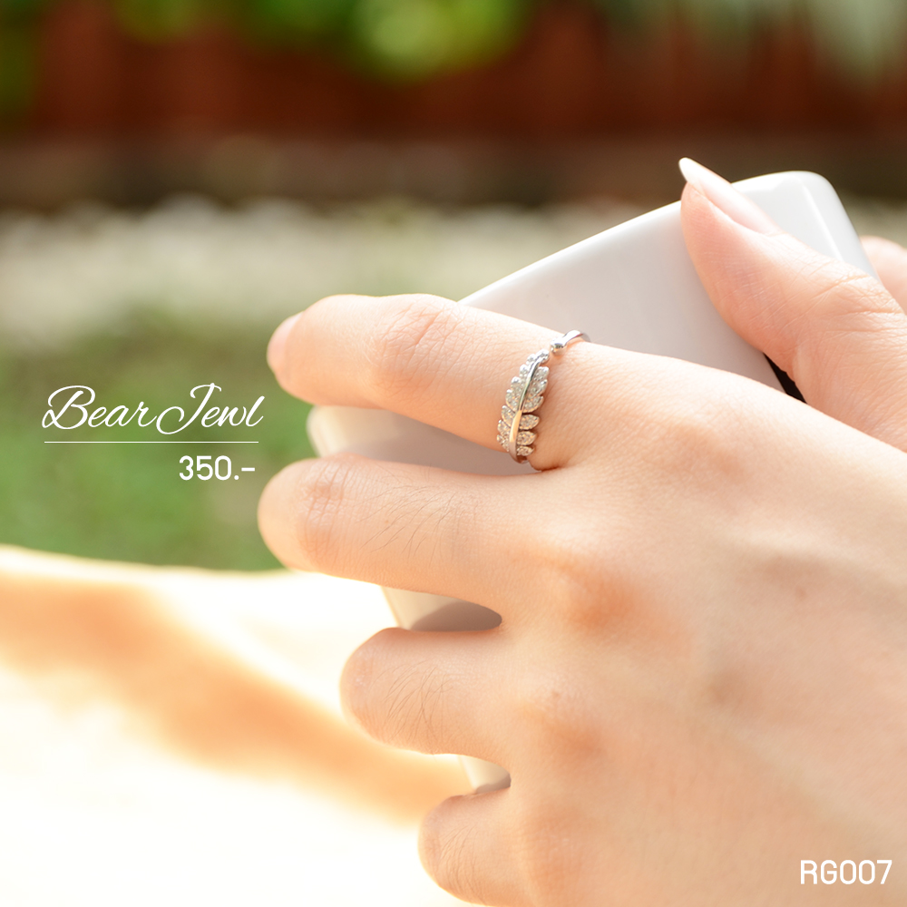 Olive leaf Silver Ring แหวนเงิน Bearjewl RG007 Olive leaf Silver Ring แหวนเงิน Bearjewl RG007