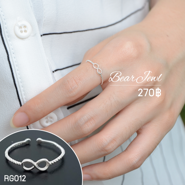 Infinity Silver Ring แหวนเงิน Bearjewl RG012