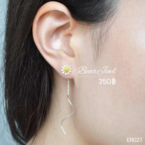Margaret Silver Earring ต่างหูเงิน Bearjewl E027
